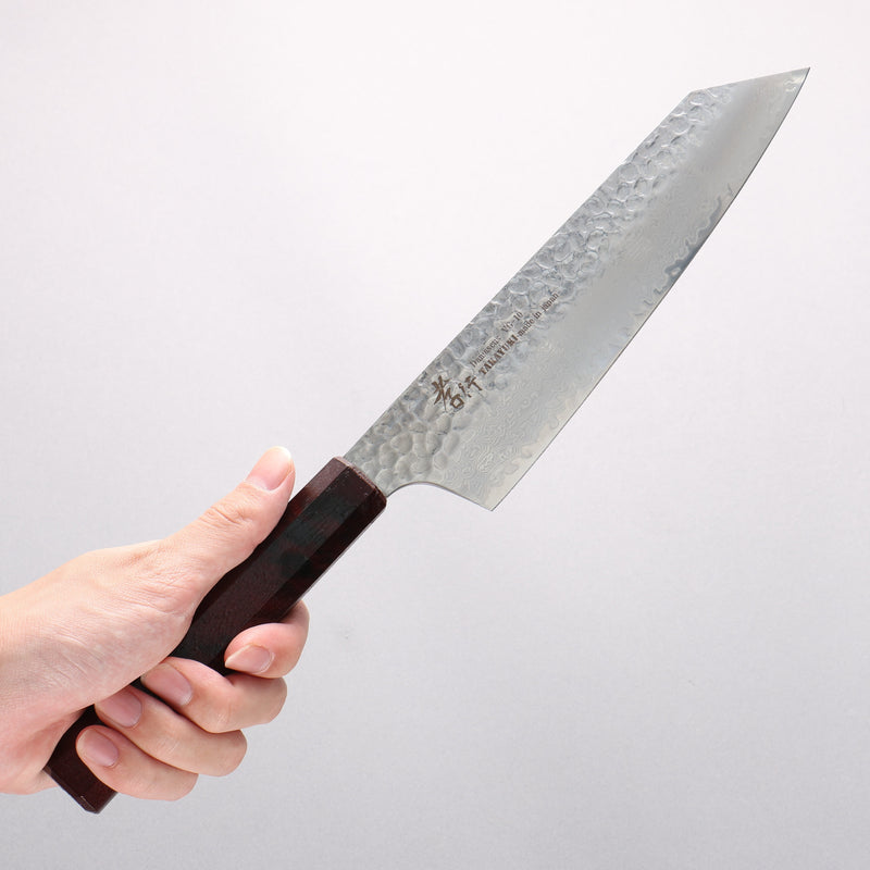 堺 孝行 七色 VG10 33層 劍型牛刀 190mm ABS 樹脂（黃褐玳瑁） 握把 - 清助刃物