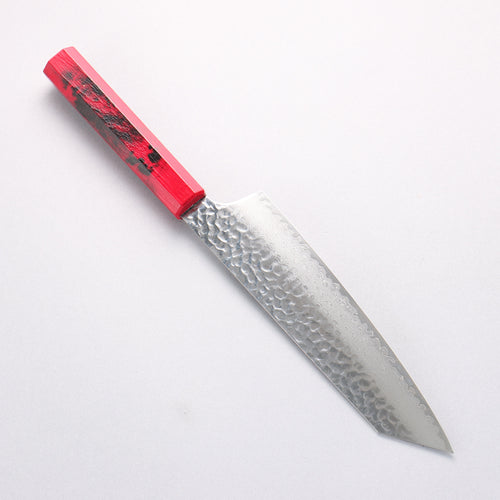 堺 孝行 七色 VG10 33層 劍型牛刀 190mm ABS 樹脂（紅玳瑁） 握把 - 清助刃物