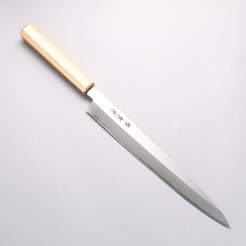 堺 孝行 七色 INOX 鉬鋼 柳刃 270mm ABS 樹脂（金色珠光）握把 - 清助刃物