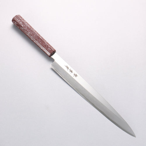 堺 孝行 七色 INOX 鉬鋼 柳刃 270mm ABS 樹脂（漆塗銀石目）握把 - 清助刃物