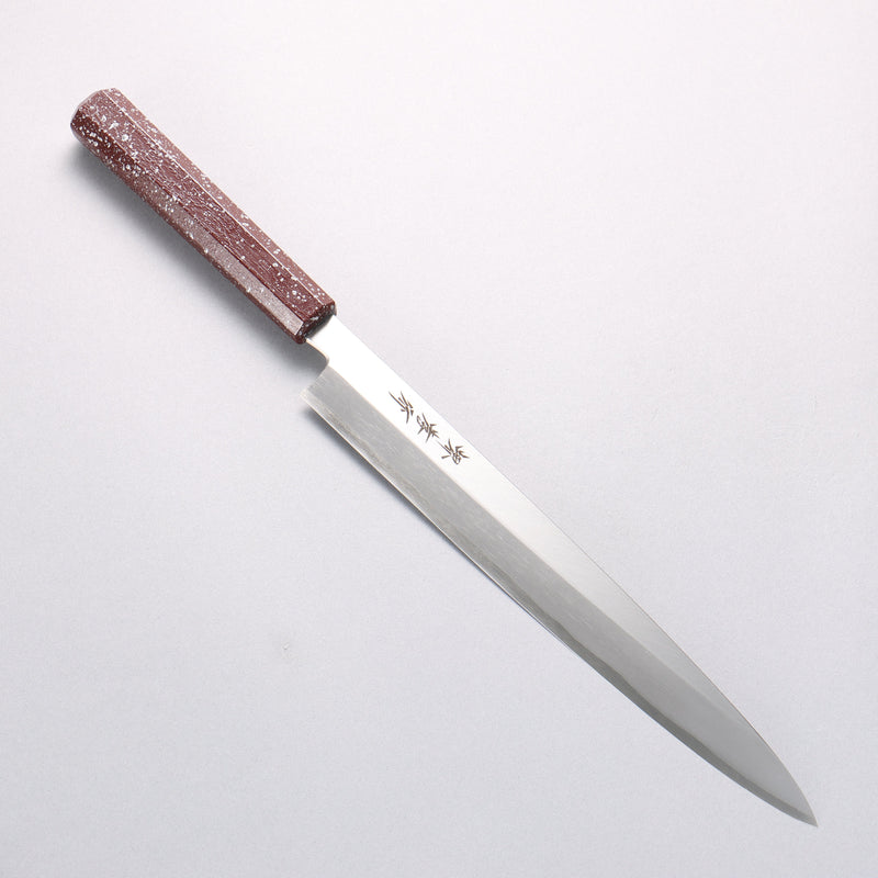 堺 孝行 七色 INOX 鉬鋼 柳刃 270mm ABS 樹脂（漆塗銀石目）握把 - 清助刃物