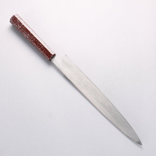 堺 孝行 七色 INOX 鉬鋼 柳刃 270mm ABS 樹脂（漆塗銀石目）握把 - 清助刃物