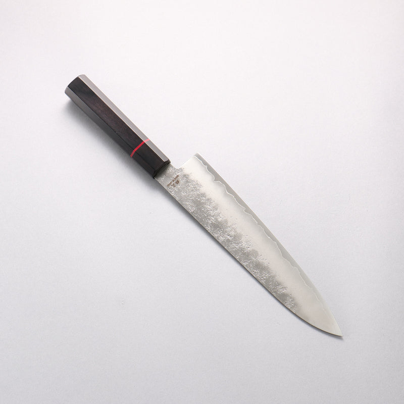 樋口 銀三鋼 梨地 牛刀 210mm 黑合成木 握把 - 清助刃物