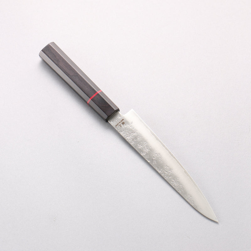 樋口 銀三鋼 梨地 多用途小刀 150mm 黑合成木 握把 - 清助刃物