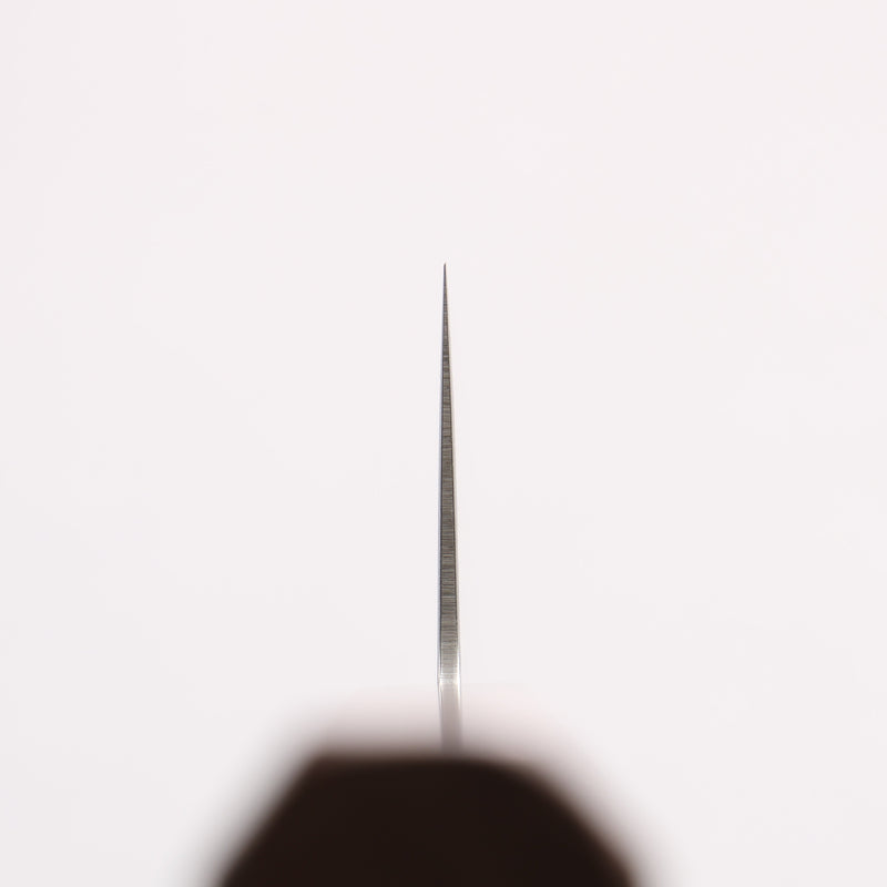 清助 VG10 大馬士革紋 打磨處理 切付三德刀 180mm 紫檀木（口輪：黑合成木） 握把 - 清助刃物