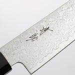 清助 VG10 大馬士革紋 打磨處理 多用途小刀 150mm 紫檀木（口輪：黑合成木） 握把 - 清助刃物