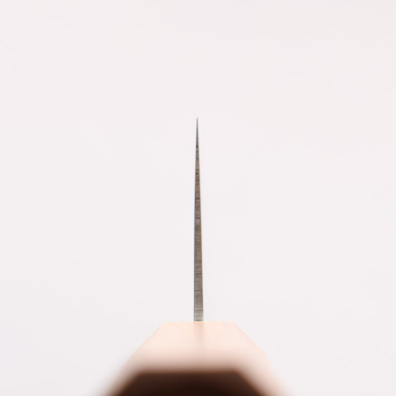 清助 ZA-18 大馬士革紋 打磨處理 三德刀 180mm 白橡木 握把 - 清助刃物