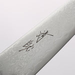 清助 VG10 大馬士革紋 切付多用途小刀 120mm 柚木 (口輪：黑塑膠) 握把 - 清助刃物