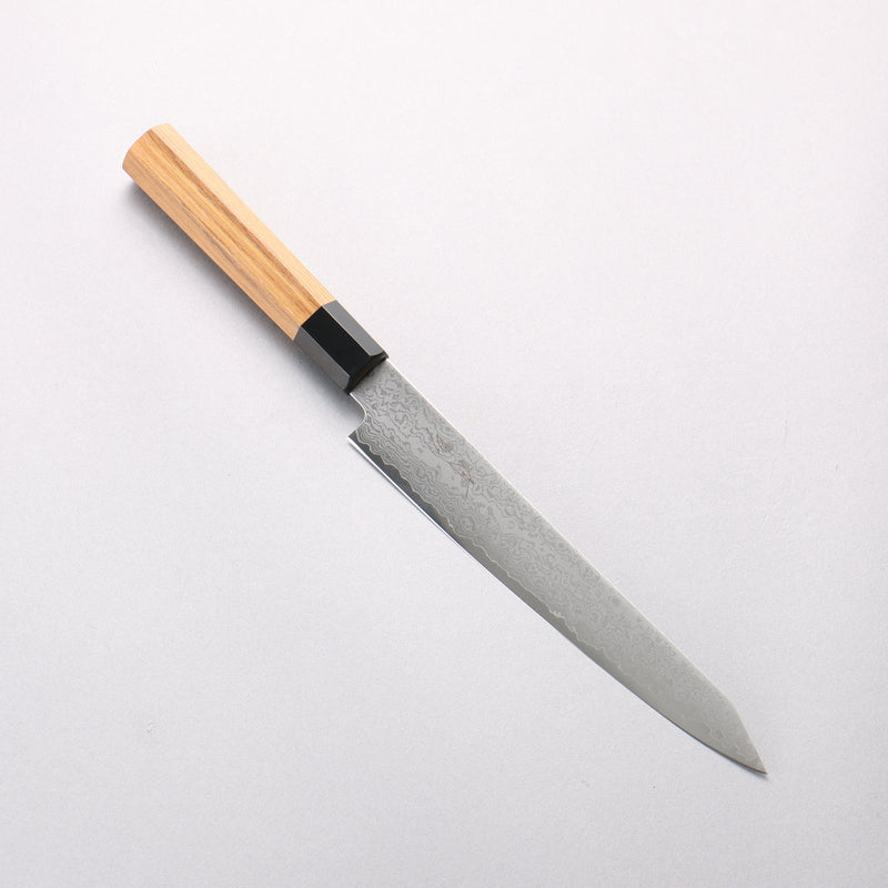 清助 VG10 大馬士革紋 切付多用途小刀 180mm 柚木 (口輪：黑塑膠) 握把 - 清助刃物