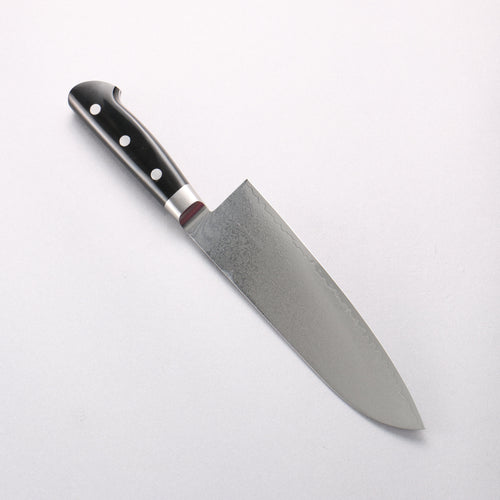清助 VG10 33層大馬士革紋 三德刀 180mm 黑米卡塔（樹脂複合材料） 握把 - 清助刃物