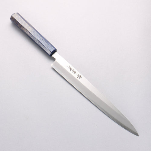 堺 孝行 七色 INOX 鉬鋼 柳刃 240mm ABS 樹脂（群青珠光） 握把 - 清助刃物