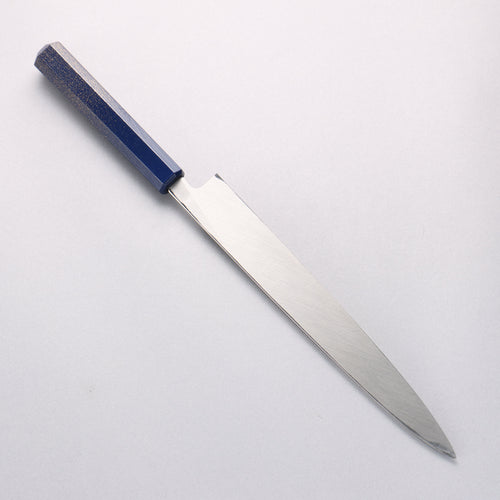 堺 孝行 七色 INOX 鉬鋼 柳刃 240mm ABS 樹脂（群青珠光） 握把 - 清助刃物