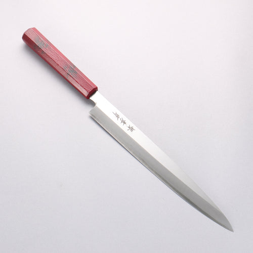 堺 孝行 七色 INOX 鉬鋼 柳刃 270mm ABS 樹脂（紅玳瑁）握把 - 清助刃物