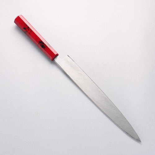 堺 孝行 七色 INOX 鉬鋼 柳刃 270mm ABS 樹脂（紅玳瑁）握把 - 清助刃物