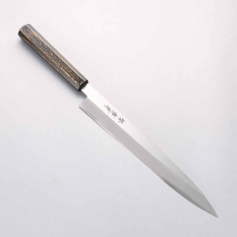 堺 孝行 七色 INOX 鉬鋼 柳刃 270mm ABS 樹脂（墨金）握把 - 清助刃物
