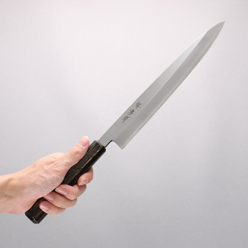 堺 孝行 七色 INOX 鉬鋼 柳刃 270mm ABS 樹脂（墨金）握把 - 清助刃物