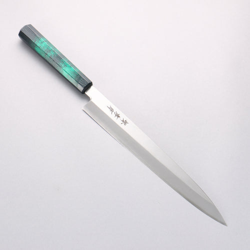 堺 孝行 七色 INOX 鉬鋼 柳刃 270mm ABS 樹脂（綠玳瑁）握把 - 清助刃物