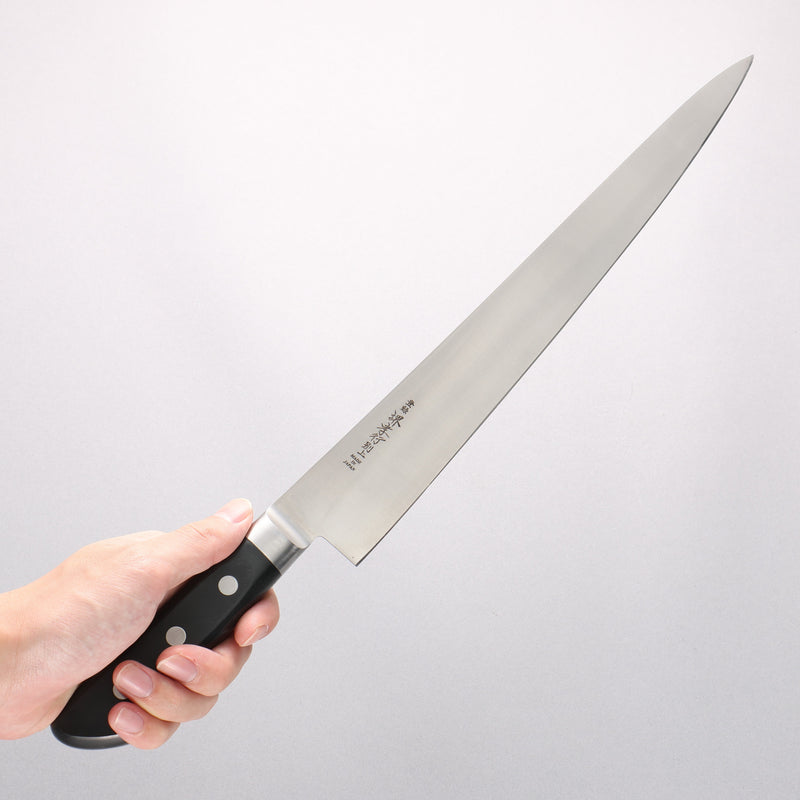 堺 孝行 【左撇子用】 日本鋼 筋引 300mm 黑合成木 握把 - 清助刃物