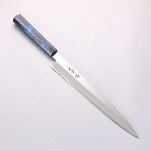 堺 孝行 七色 INOX 鉬鋼 柳刃 270mm ABS 樹脂（群青玳瑁）握把 - 清助刃物