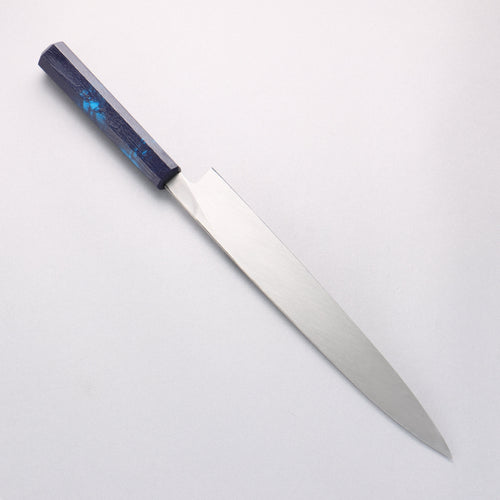 堺 孝行 七色 INOX 鉬鋼 柳刃 270mm ABS 樹脂（群青玳瑁）握把 - 清助刃物