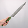堺 孝行 七色 INOX 鉬鋼 柳刃 270mm ABS 樹脂（黃綠色珠光）握把 - 清助刃物