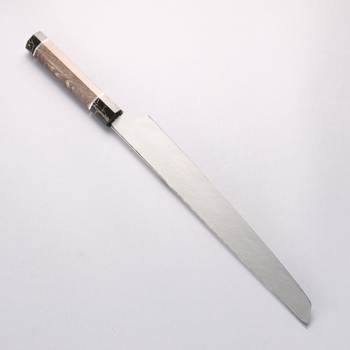 堺 孝行 銀龍 本燒 瑞典鋼 鏡面處理 先丸柳刃 300mm 穩定木 握把 附刀鞘 - 清助刃物