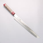 堺 孝行 銀龍 本燒 瑞典鋼 鏡面處理 先丸柳刃 300mm 穩定木 握把 附刀鞘 - 清助刃物