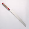 堺 孝行 銀龍 本燒 瑞典鋼 鏡面處理 先丸柳刃 300mm 穩定木 握把 附刀鞘 - 清助刃物
