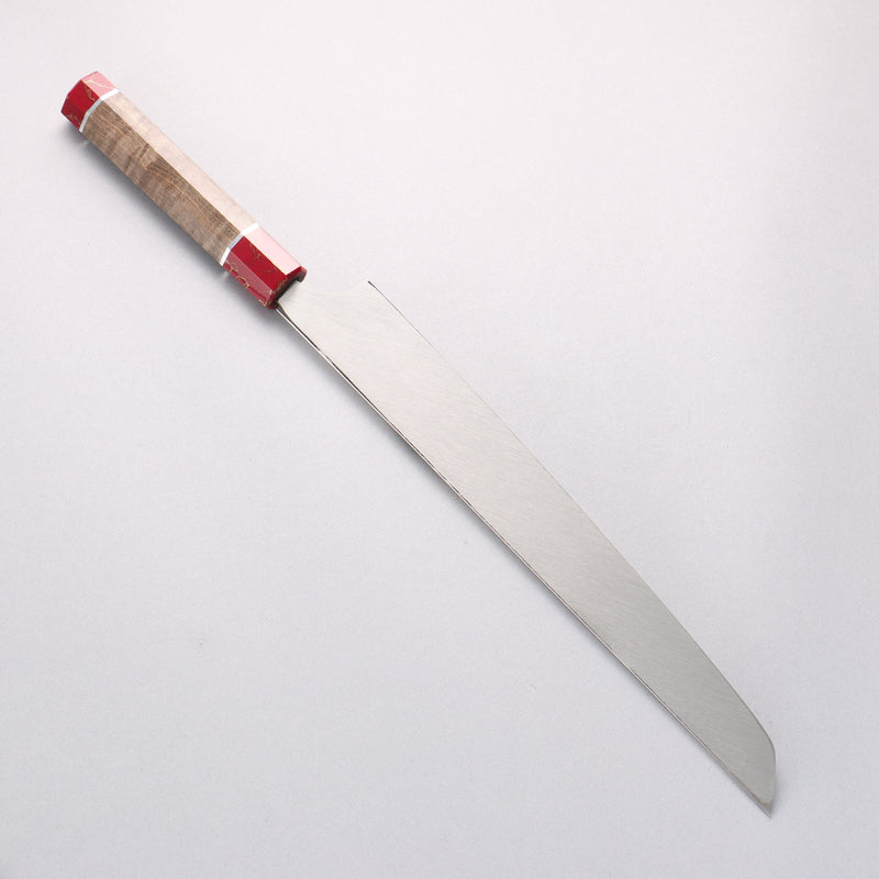 堺 孝行 銀龍 本燒 瑞典鋼 鏡面處理 先丸柳刃 300mm 穩定木 握把 附刀鞘 - 清助刃物