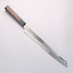 堺 孝行 銀龍 本燒 瑞典鋼 鏡面處理 劍型柳刃 300mm 雞翅木（兩側帶水牛環型設計）握把 附刀鞘 - 清助刃物