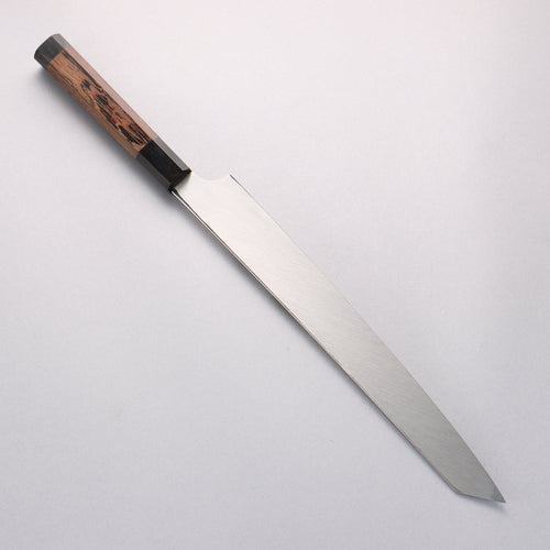 堺 孝行 銀龍 本燒 瑞典鋼 鏡面處理 劍型柳刃 300mm 雞翅木（兩側帶水牛環型設計）握把 附刀鞘 - 清助刃物