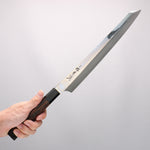 堺 孝行 銀龍 本燒 瑞典鋼 鏡面處理 劍型柳刃 300mm 雞翅木（兩側帶水牛環型設計）握把 附刀鞘 - 清助刃物