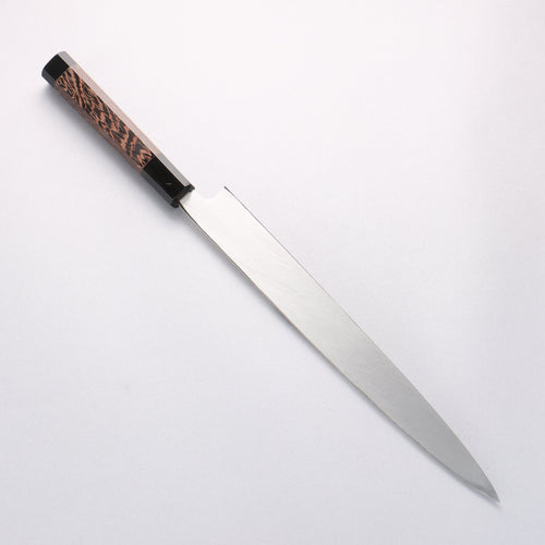 堺 孝行 銀龍 本燒 瑞典鋼 鏡面處理 柳刃  300mm 雞翅木（兩側帶水牛環型設計）握把 附刀鞘