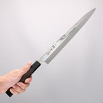 堺 孝行 銀龍 本燒 瑞典鋼 鏡面處理 柳刃 300mm 雞翅木（兩側帶水牛環型設計）握把 附刀鞘 - 清助刃物
