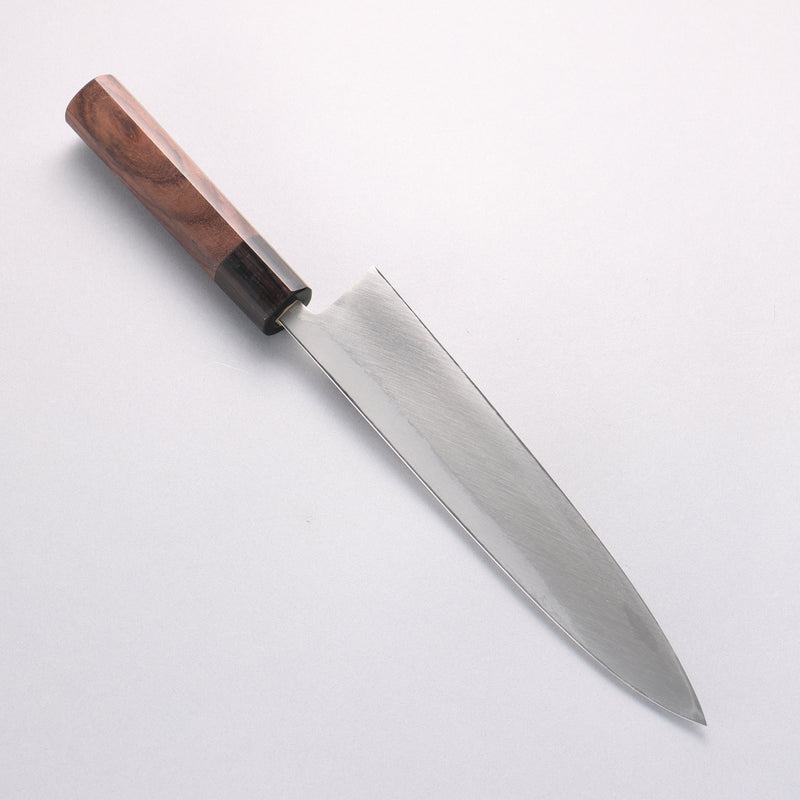 北岡 英雄 白鋼二號 大馬士革紋 身卸出刃 日本刀 240mm 紫檀木 握把