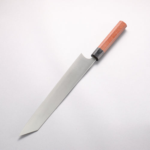 柴田崇行 甲鐵 超級青鋼 筋引 270mm 紫檀木（口輪：黑合成木） 握把 - 清助刃物