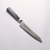 堺 孝行 青海波 Böhler SP 鋼 45層大馬士革紋 打磨處理 多用途小刀 150mm 黑合成木 握把 - 清助刃物