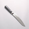堺 孝行 青海波 Böhler SP 鋼 45層大馬士革紋 打磨處理 多用途小刀 150mm 黑合成木 握把 - 清助刃物