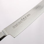 堺 孝行 青海波 Böhler SP 鋼 45層大馬士革紋 打磨處理 多用途小刀 150mm 黑合成木 握把 - 清助刃物