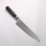 堺 孝行 青海波 Böhler SP 鋼 45層大馬士革紋 打磨處理 牛刀 210mm 黑合成木 握把 - 清助刃物