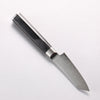 堺 孝行 青海波 Böhler SP 鋼 45層大馬士革紋 打磨處理 劍型削皮刀 80mm 黑合成木 握把 - 清助刃物