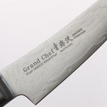 堺 孝行 青海波 Böhler SP 鋼 45層大馬士革紋 打磨處理 劍型削皮刀 80mm 黑合成木 握把 - 清助刃物