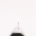 堺 孝行 青海波 Böhler SP 鋼 45層大馬士革紋 打磨處理 劍型削皮刀 80mm 黑合成木 握把 - 清助刃物