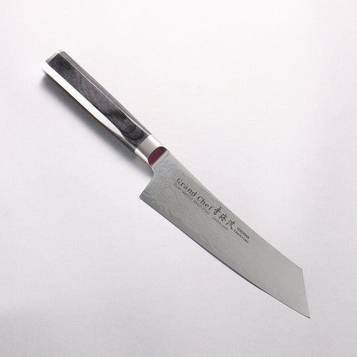 堺 孝行 青海波 Böhler SP 鋼 45層大馬士革紋 打磨處理 劍型三德刀 160mm 黑合成木 握把 - 清助刃物