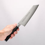 堺 孝行 青海波 Böhler SP 鋼 45層大馬士革紋 打磨處理 劍型三德刀 160mm 黑合成木 握把 - 清助刃物