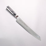 堺 孝行 青海波 Böhler SP 鋼 45層大馬士革紋 打磨處理 劍型筋引 240mm 黑合成木 握把 - 清助刃物