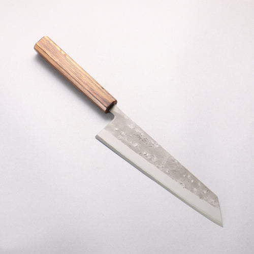 翁流 SLD 鋼 梨地 切付牛刀 200mm 橡木　（煤炭煙黑） 握把 