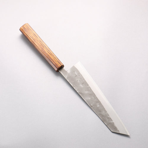 翁流 SLD 鋼 梨地 切付牛刀 200mm 橡木　（煤炭煙黑） 握把 