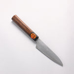 田中 誠貴 青鋼二號 大馬士革紋 多用途小刀 120mm 核桃木 握把 