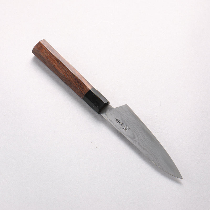 田中 誠貴 青鋼二號 大馬士革紋 多用途小刀 120mm 核桃木 握把 